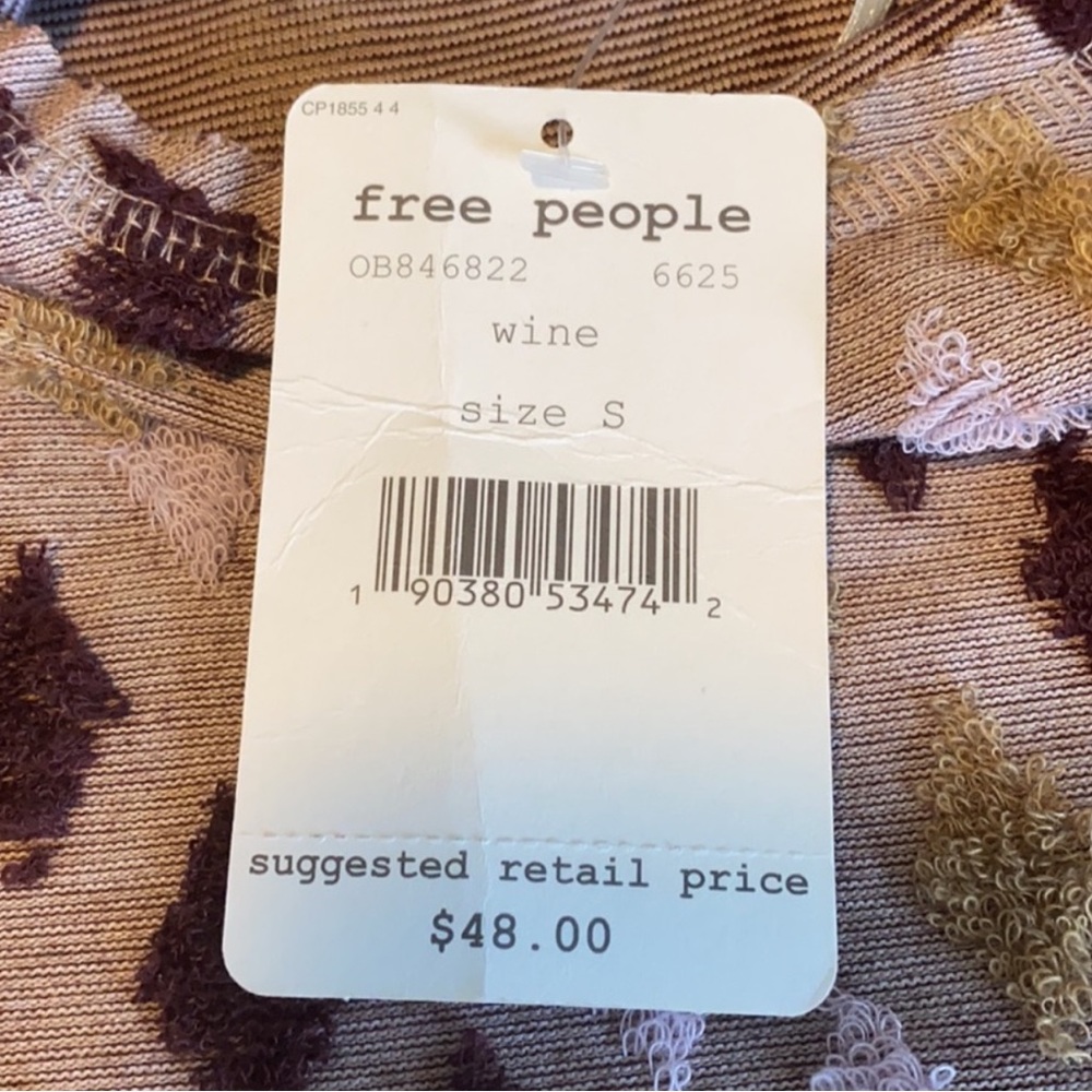 NWT Free People : Tan Crop Top - Small - Picture 6 of 9